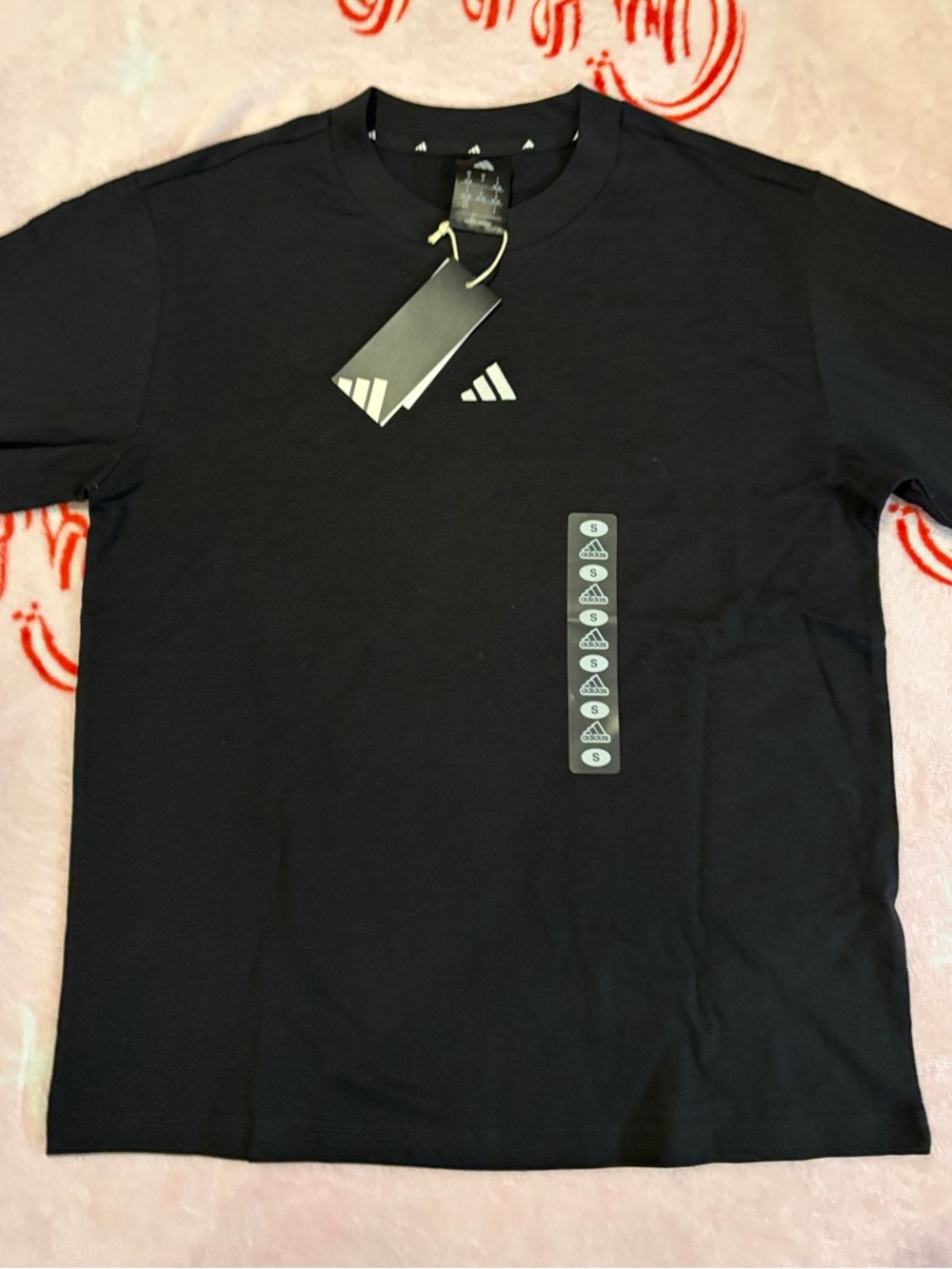 NWT Adidas Women’s Black Short Sleeve Tee with White Logo sz Small